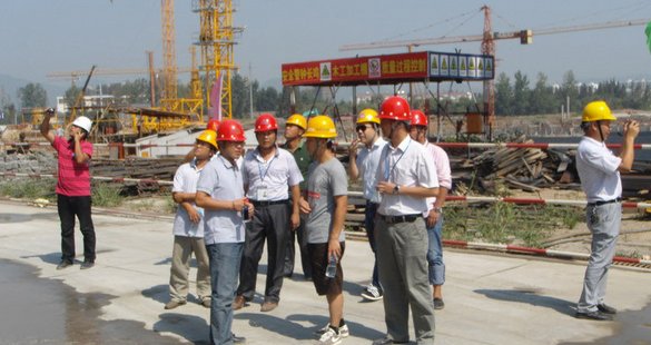 南京市浦口区安监站组织兄弟单位来我项目部现场交流会