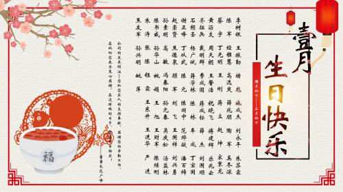 【生日祝福】恭祝1月生日的员工生日快乐！